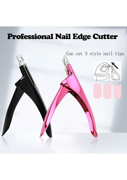 Profesyonel Tırnak Sanat Makası U Kelime Yanlış Nail Ipuçları Kenar Kesiciler Renkli Paslanmaz Çelik Nail Art Ipuçları Düzelticiler Manikür Aracı (Yurt Dışından) indirimleri