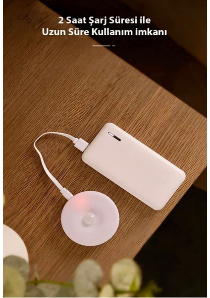 4'lü Hareket Sensörlü USB Şarjlı LED Aydınlatma Lamba Oda Mutfak Salon Merdiven Işıklandırma Beyaz fırsatları