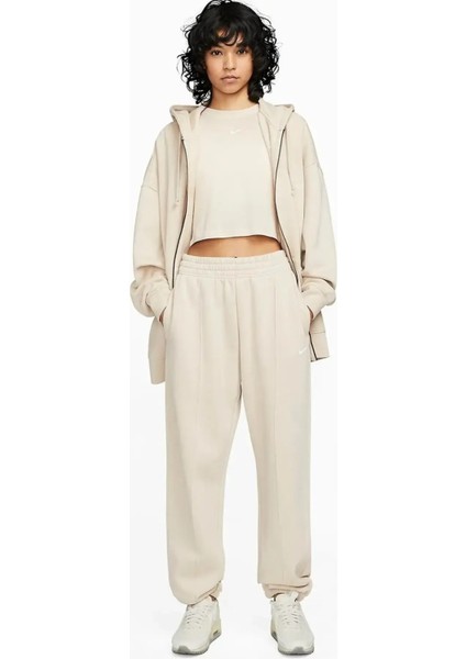 Sportswear Esst. Collection Normal Belli Bol Kesim Krem Kadın Eşofman Altı