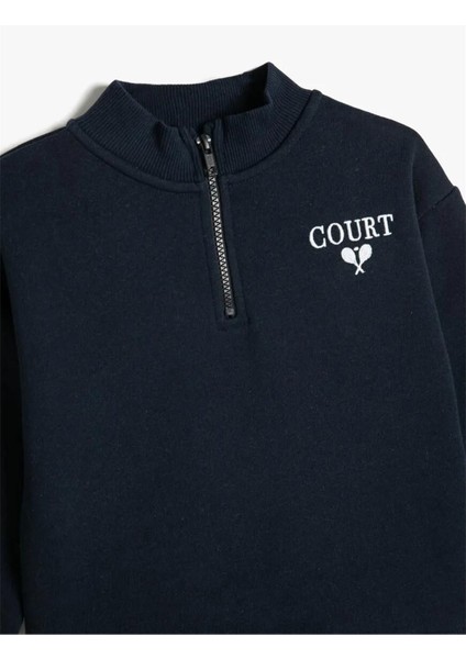 5WKB10401TK 709 Lacıvert Erkek Cocuk Jersey Sweatshırt modelleri