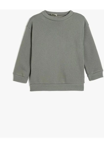 5WKB10071TK 039 Grı Erkek Cocuk Jersey Sweatshırt
