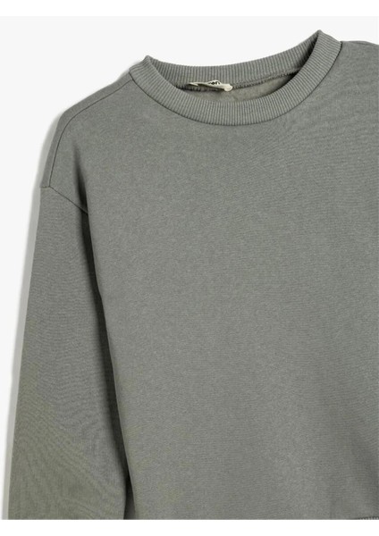 5WKB10071TK 039 Grı Erkek Cocuk Jersey Sweatshırt modelleri