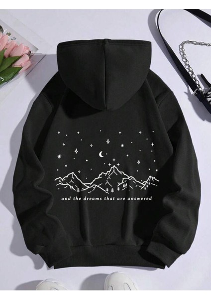 Afro Giyim  Mountain Dreams That Baskılı Oversize Kapşonlu Hoodie