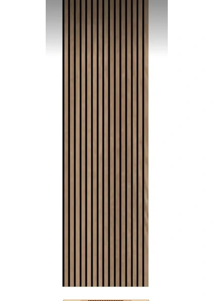 Vera Dekor 100 x 275 cm Teak Akustik Panel /4mmkeçe/9mm Çıta /mdf