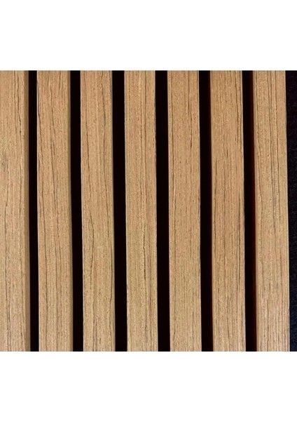 100 x 275 cm Teak Akustik Panel /4mmkeçe/9mm Çıta /mdf