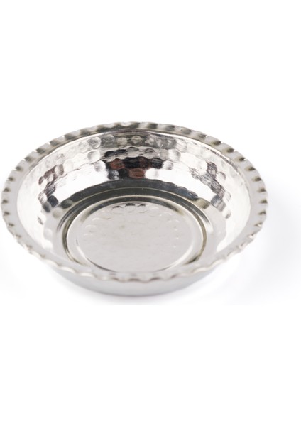 Bakır Tabak Kahvaltılık Çerezlik 3 Adet 3'lü Set 12-11-9 cm