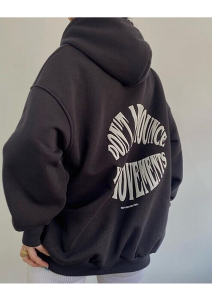 Afro Giyim Kadın Dont Baskılı Oversize Kapşonlu Hoodie