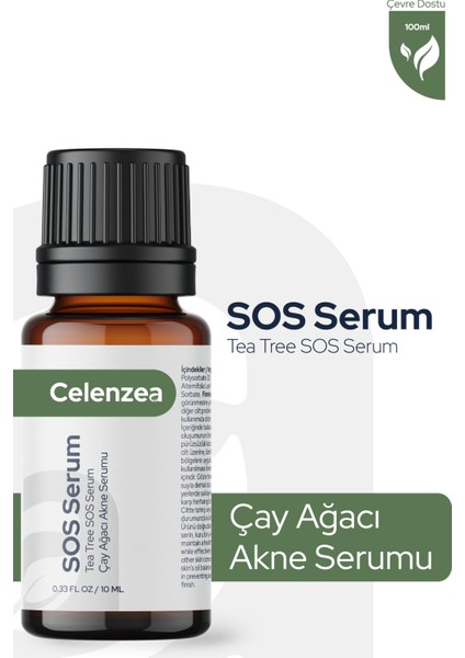 Çay Ağacı Yağı Özlü, Siyah Nokta Giderici, Sos Serum 10ML