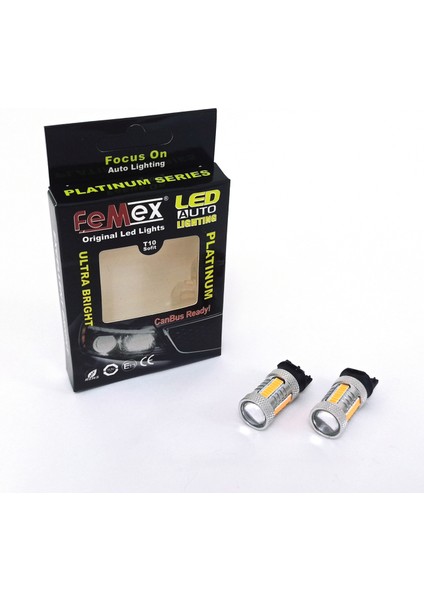 PW24W Duy Cree Mercekli LED Ampul Parlak Turuncu