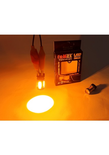 PW24W Duy Cree Mercekli LED Ampul Parlak Turuncu