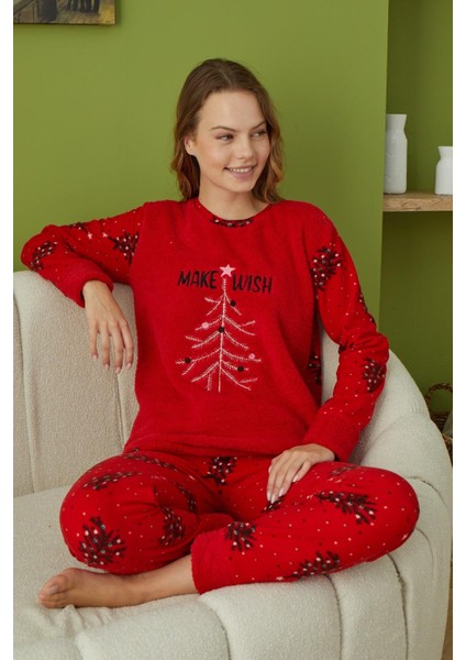 6017 Kırmızı Kadın Pijama Takımı