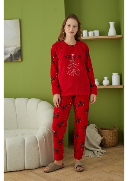 6017 Kırmızı Kadın Pijama Takımı modelleri