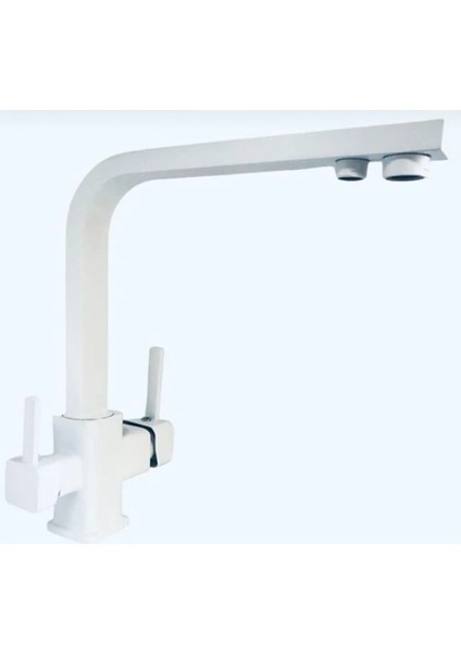 Arıtmalı Mutfak Evye Bataryası Kare Model Beyaz fiyatları
