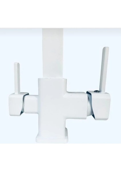 Arıtmalı Mutfak Evye Bataryası Kare Model Beyaz modelleri