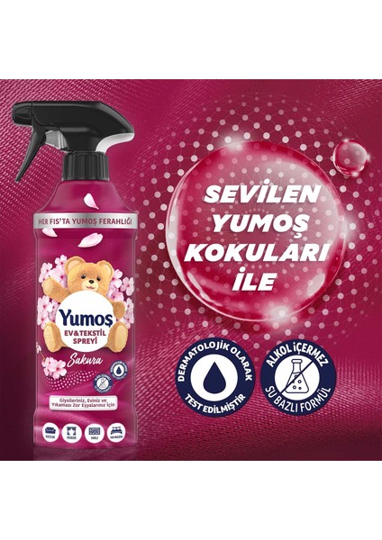 Ev ve Tekstil Spreyi Sakura Yıkanması Zor Eşyalar İçin 450 ml