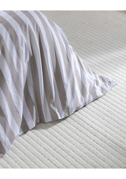 Avignon King Size %100 Pamuk Ranforce Baskılı Nevresim Takımı - Bej fiyatları