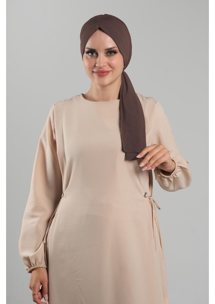 Vizon Pratik Hazır Geçmeli Tesettür Bone Kesik Elyaf Sade 2111_10 fiyatları