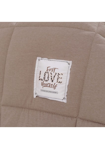Motto Tek Kişilik Cotton Comfort Set Bej