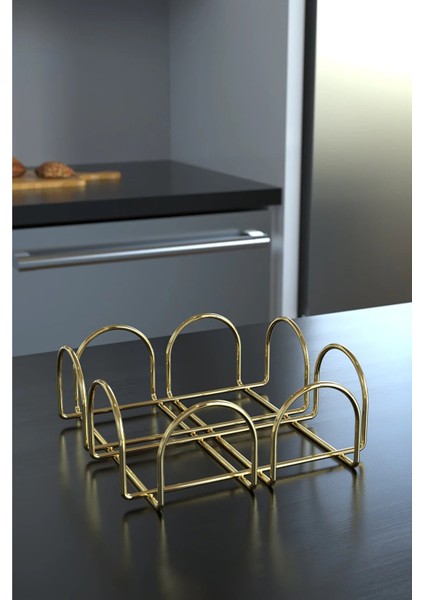 Atacı Lüx Paslanmaz Gold Altın Ekmek Sepeti ve Peçetelik Ekmeklik 2'li Set fırsatları