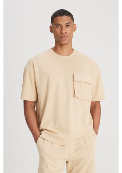 Loose Fit Rahat Kesim Bisiklet Yaka Lacivert Tişört fiyatları