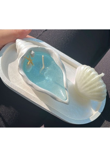 Tekno Trust Sedef Rengi Deniz Kabugu Jel Mum Soya Mini Istiridye Takımı Hediyelik Dekoratif fiyatları