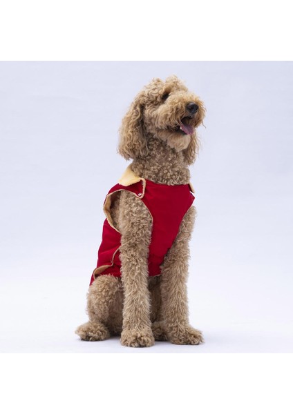 Kırmızı Yukon Büyük Irk Köpek Yeleği Köpek Kıyafeti Köpek Yağmurluk