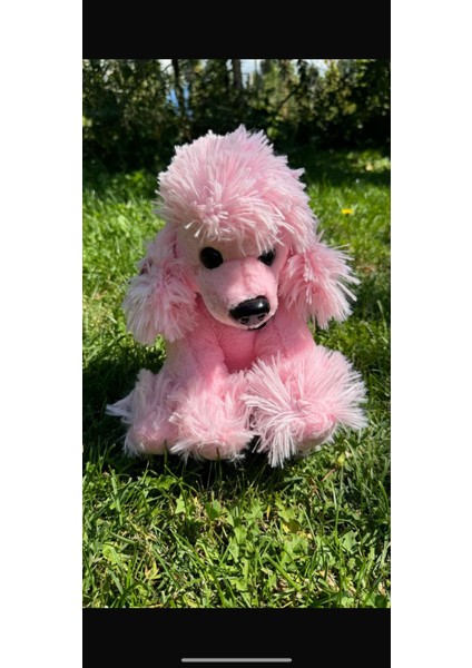 Selay Toys Pembe Püsküllü Oyuncak Köpek 30 cm