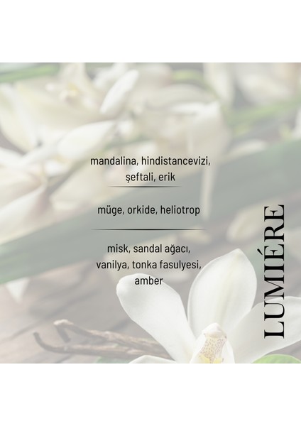 Lumiére EDP Kadın Seyahat Boy Parfüm 10ml | Şekerli-Vanilya-Gurme | Narenciye, Müge, Orkide, Misk indirimleri