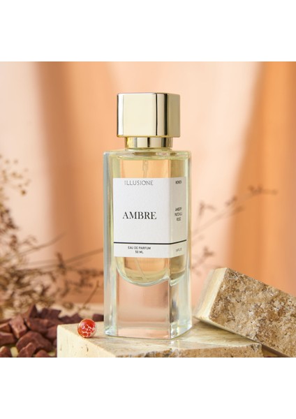 Ambre EDP Kadın Seyahat Boy Parfüm 10ml | Amber-Paçuli-Gül | Bergamot, Sedir, Karanfil, Vetiver modelleri