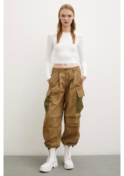 Beli Lastikli Kargo Cepli Paraşüt Pantolon Haki fiyatları