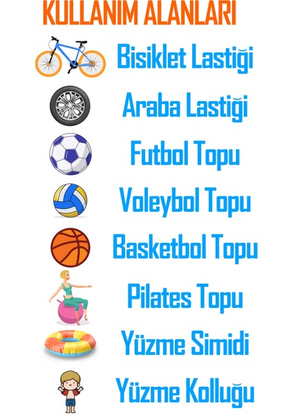 5'li Set Top Şişirme Iğnesi Seti Voleybol Basketbol Futbol Bisiklet Pilates Şişirme Seti ART005