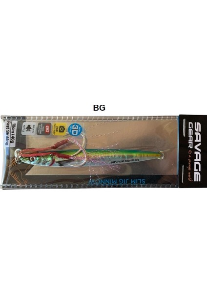 3D Slim Jig Minnow 10CM 40GR Jig Yem (Ikili Assist Iğneli) fiyatları