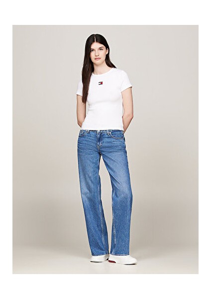 Tommy Hilfiger Kadın Tjw Slim Badge Rib T-Shirt