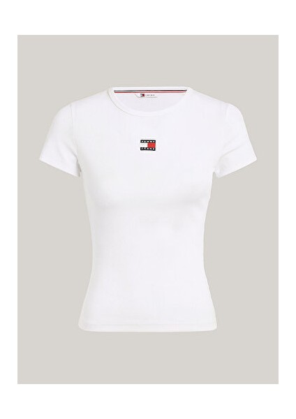 Tommy Hilfiger Kadın Tjw Slim Badge Rib T-Shirt