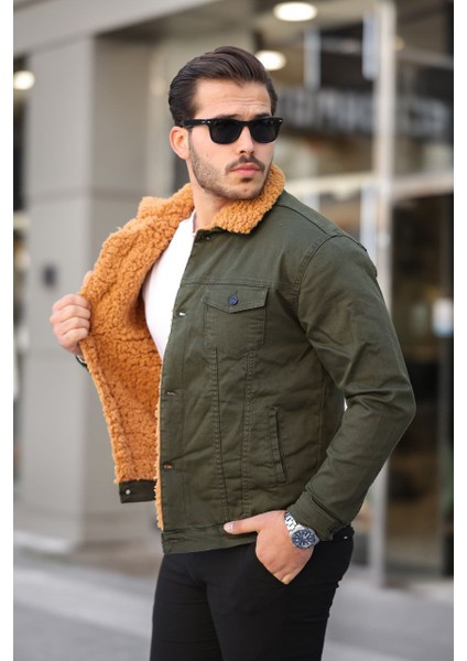 Erkek Içi Kürklü Kot Ceket