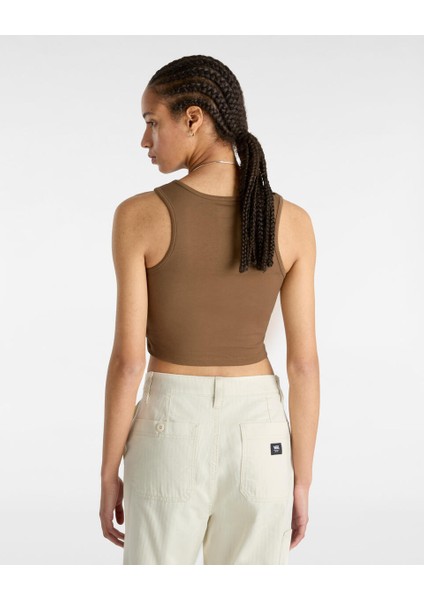 Small Staple Fitted Crop Tank VN000HGE0E01 Kadın T-Shirt fırsatları
