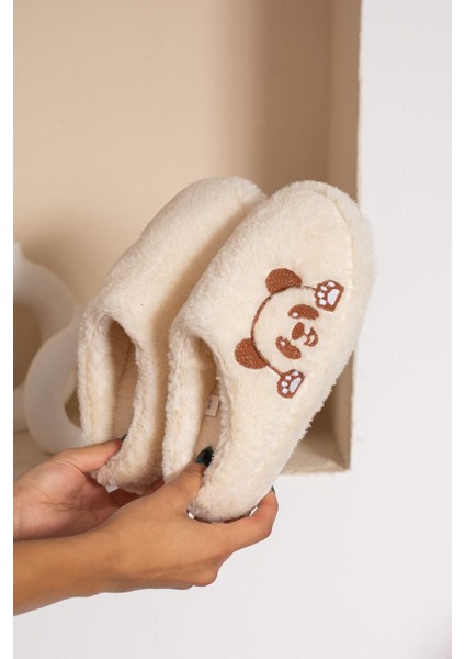Kadın Ev Terligi Peluş Panda Deseni