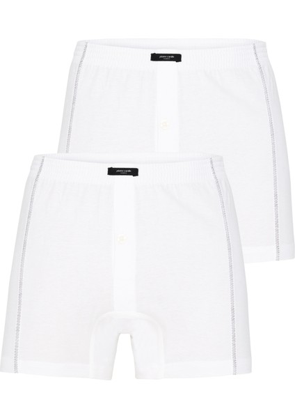 Erkek Beyaz Pamuklu 2'li Boxer 50305205-600