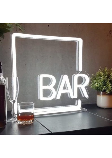 Neon LED Tabela Dekoratif Aydınlatma -Bar, 32X30CM-