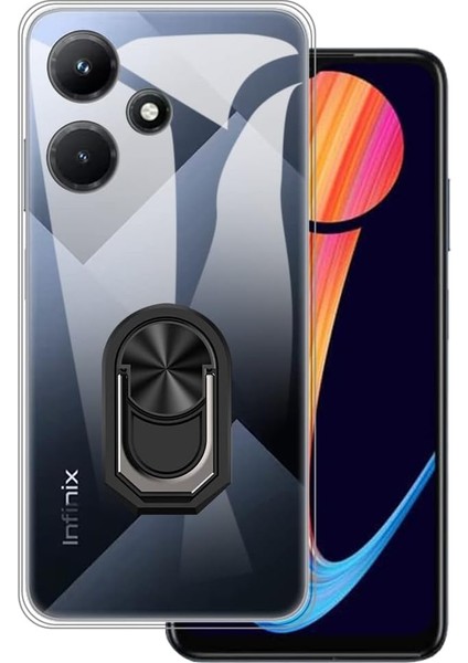 Infinix Hot 30I Kılıf Kickstand Yüzüklü Tpu Sililkon