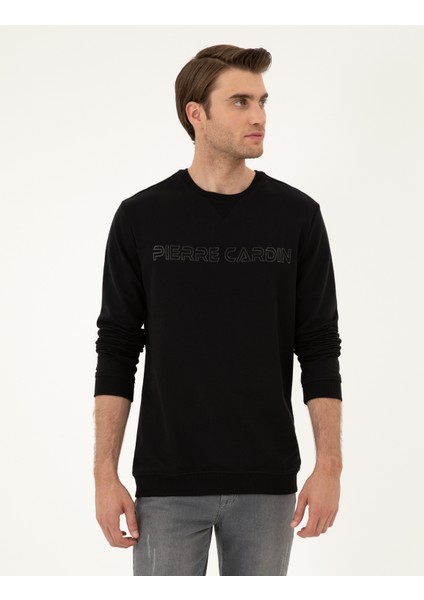 Erkek Siyah Regular Fit Sweatshirt 50279523-VR046