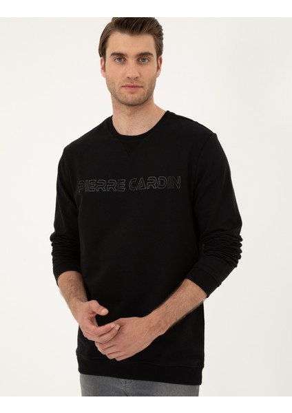 Erkek Siyah Regular Fit Sweatshirt 50279523-VR046