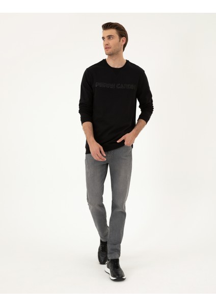Erkek Siyah Regular Fit Sweatshirt 50279523-VR046