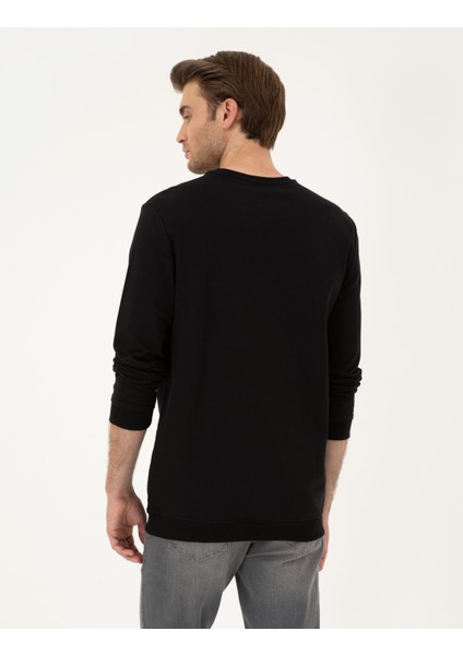 Erkek Siyah Regular Fit Sweatshirt 50279523-VR046