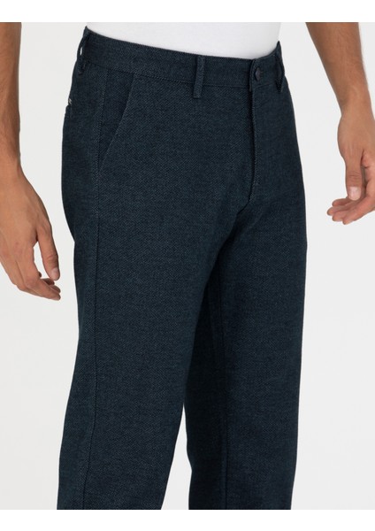 Erkek Lacivert Regular Fit Kanvas Pantolon 50278474-VR033 indirimleri