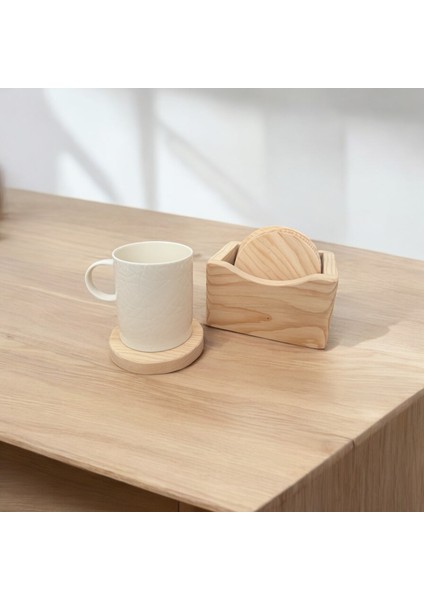 Doğal Ahşap Dekoratif Yuvarlak Bardak Altlığı 5’li Naturel modelleri