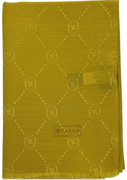 Pamuk Ipek Şal - Monogram - Safran
