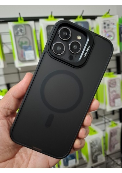 iPhone 16 Pro Max Uyumlu Kamera Lens Koruma Hediyeli Magsafe Özellikli Standlı Lüks Kılıf