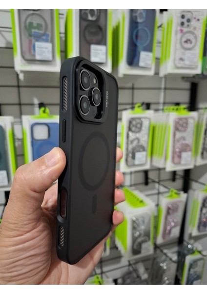 iPhone 16 Pro Max Uyumlu Kamera Lens Koruma Hediyeli Magsafe Özellikli Standlı Lüks Kılıf fiyatları
