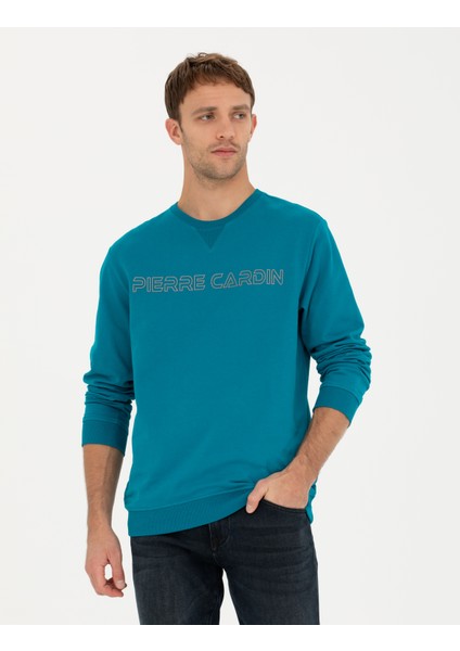 Erkek Zümrüt Regular Fit Sweatshirt 50279523-VR055